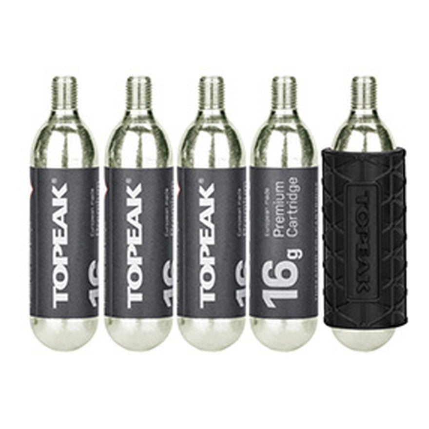 TOPEAK 16gネジ付CO2カートリッジ5本セット / ポンプパーツ