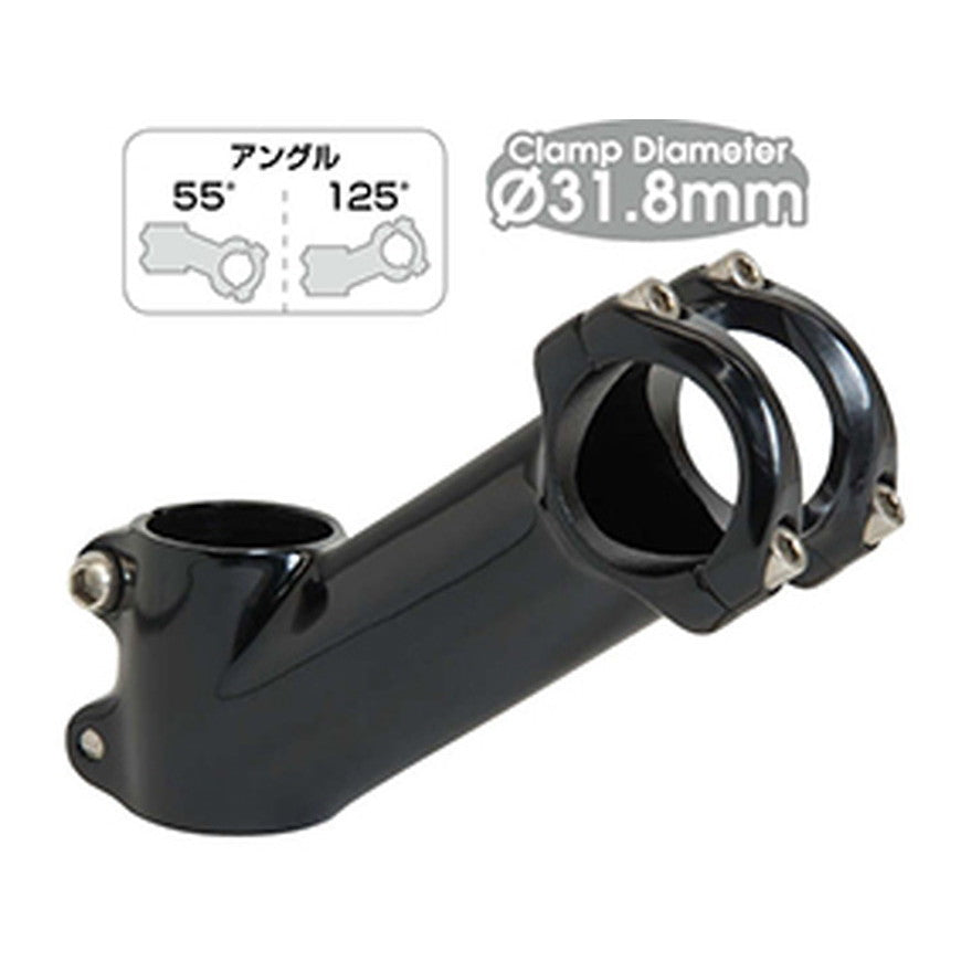 GP ZS-06OSアヘッドステム100mm55/125°BLK / ハンドルバーステム アヘッド